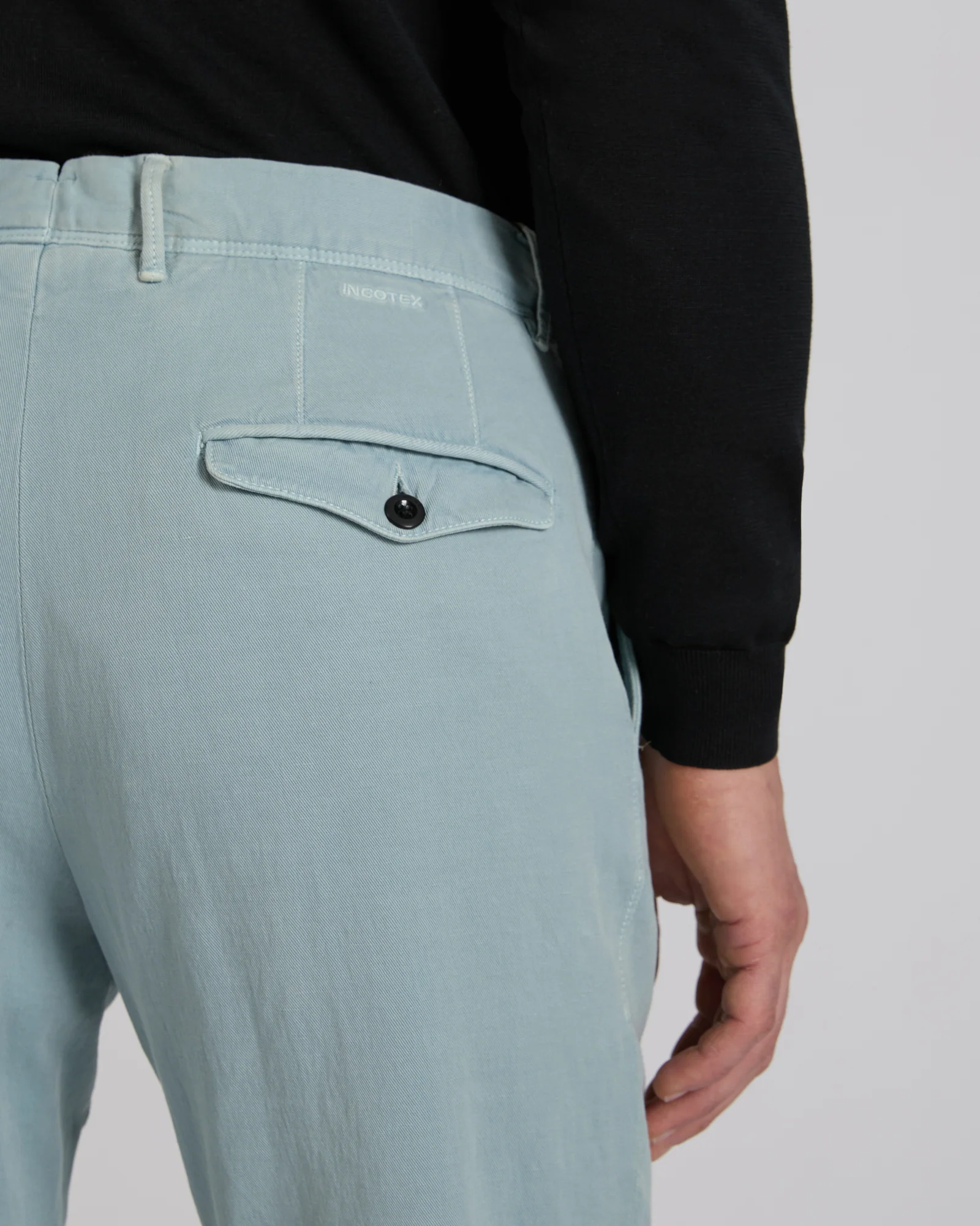 Tapered fit cotton trousers - Image 4