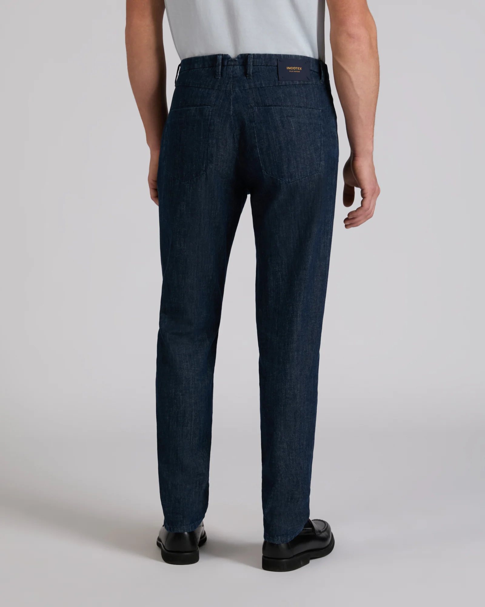 Tapered fit cotton trousers - Image 3