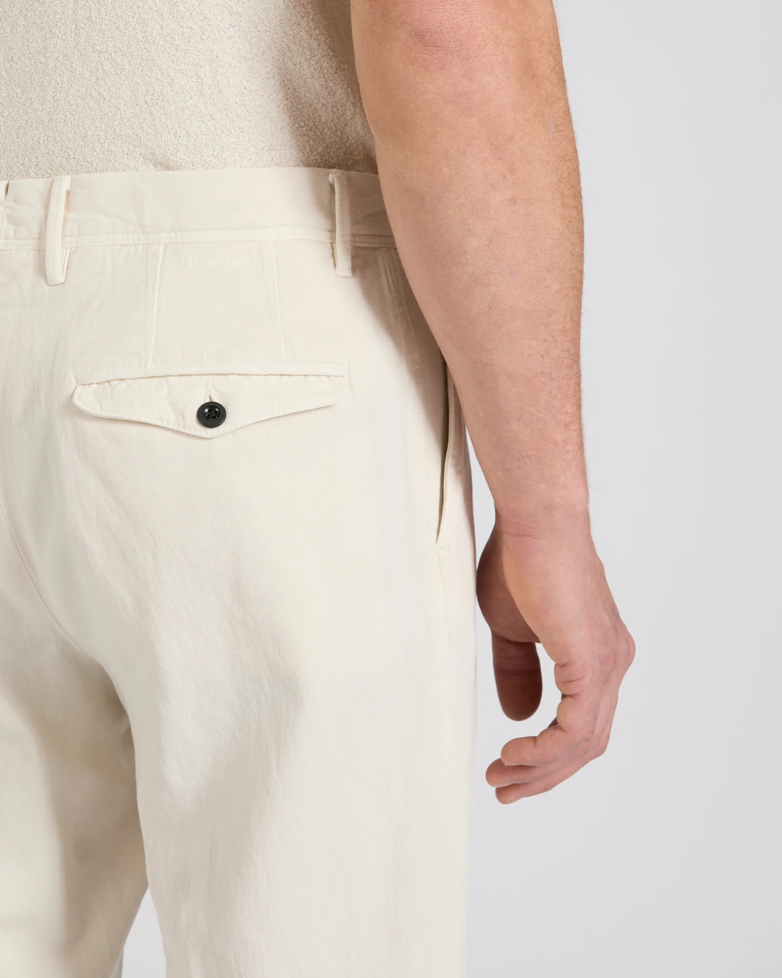 Tapered fit cotton trousers - Image 4