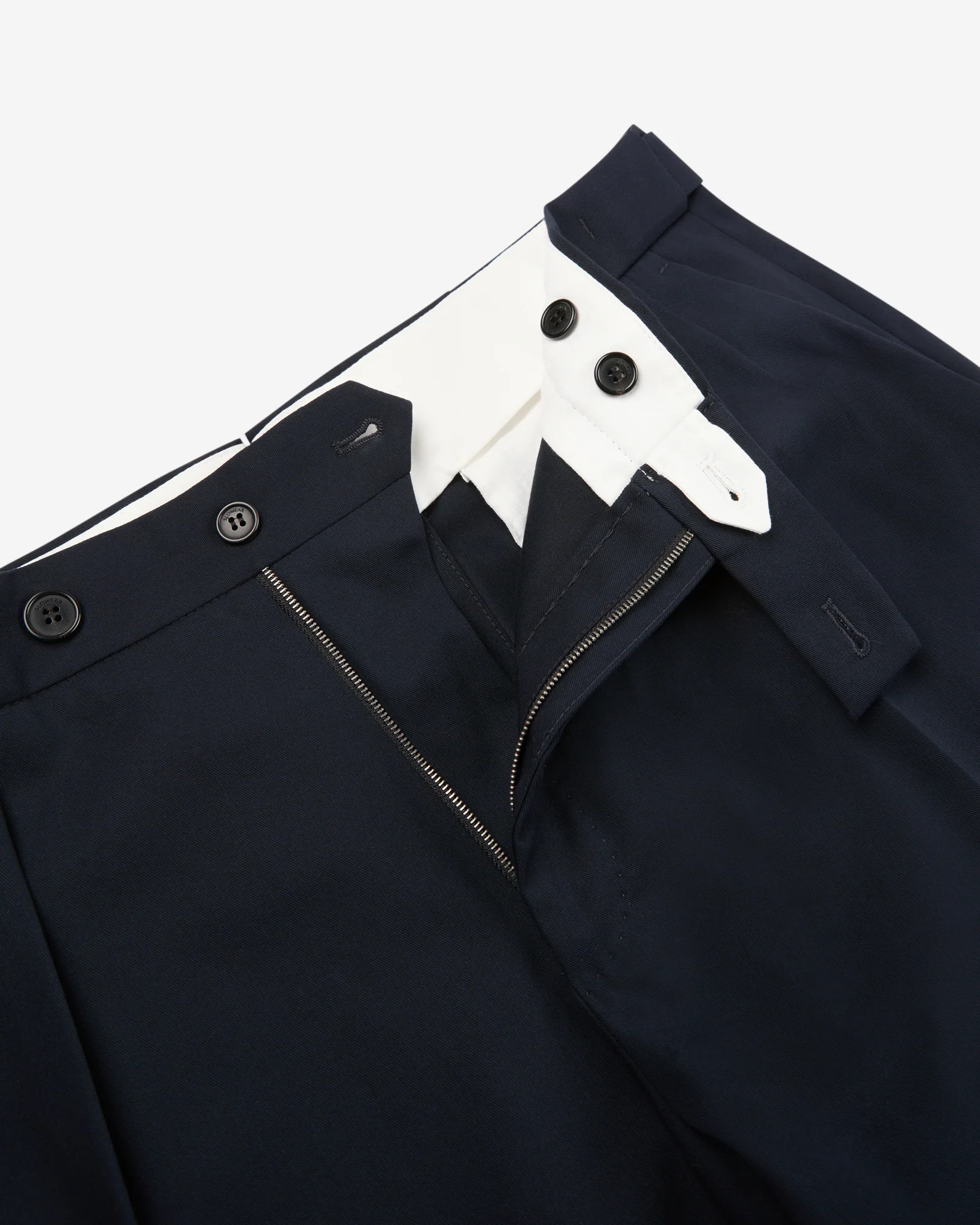 Tapered fit crepe cotton trousers - Image 6