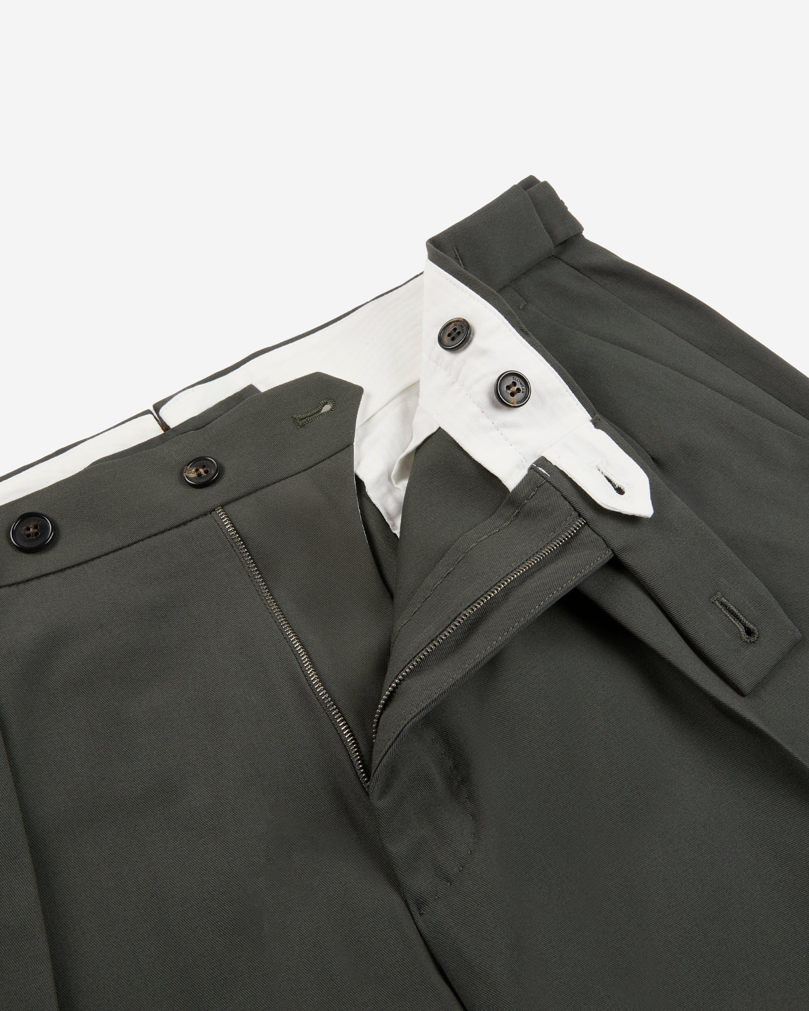 Tapered fit crepe cotton trousers - Image 6