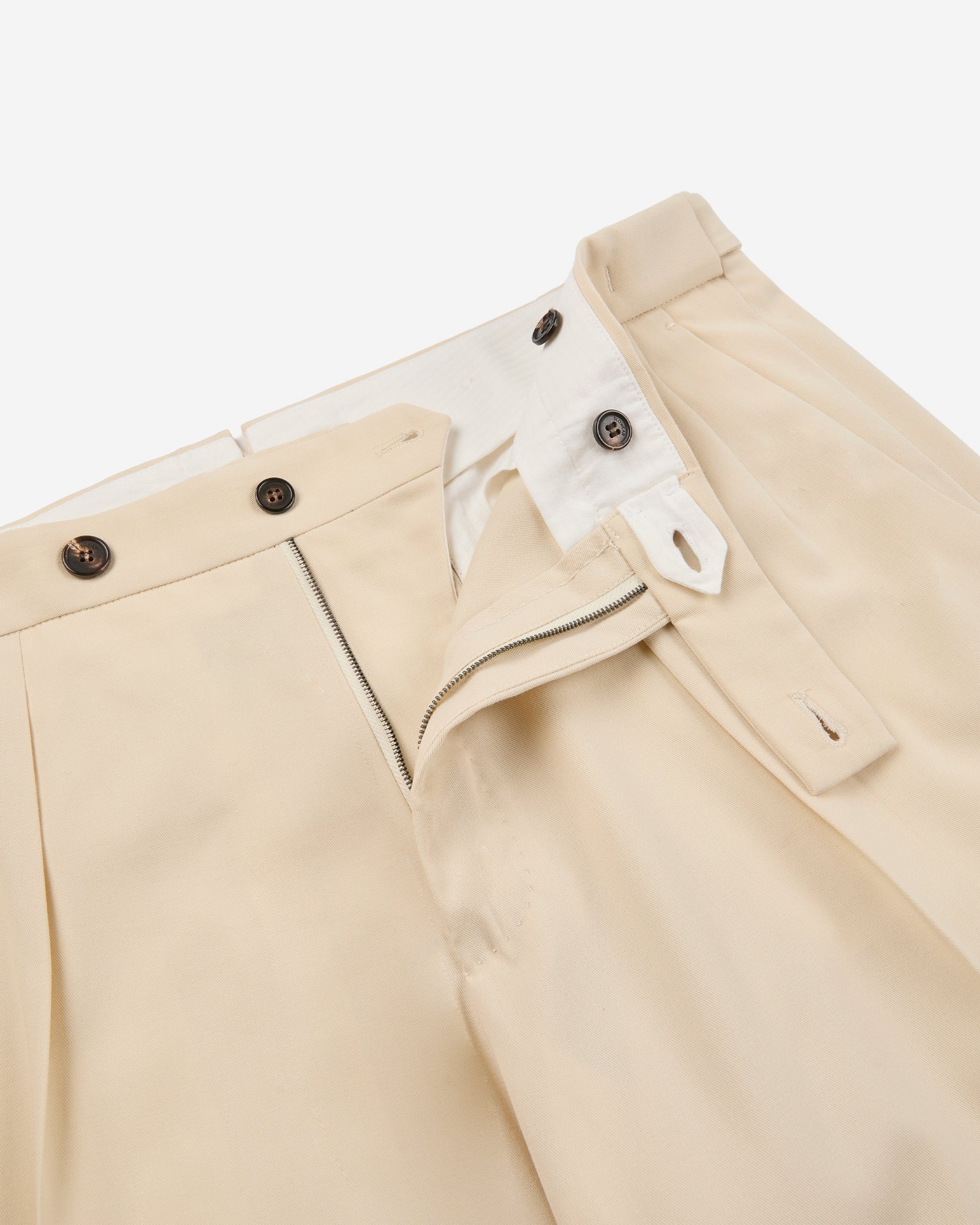 Tapered fit crepe cotton trousers - Image 6