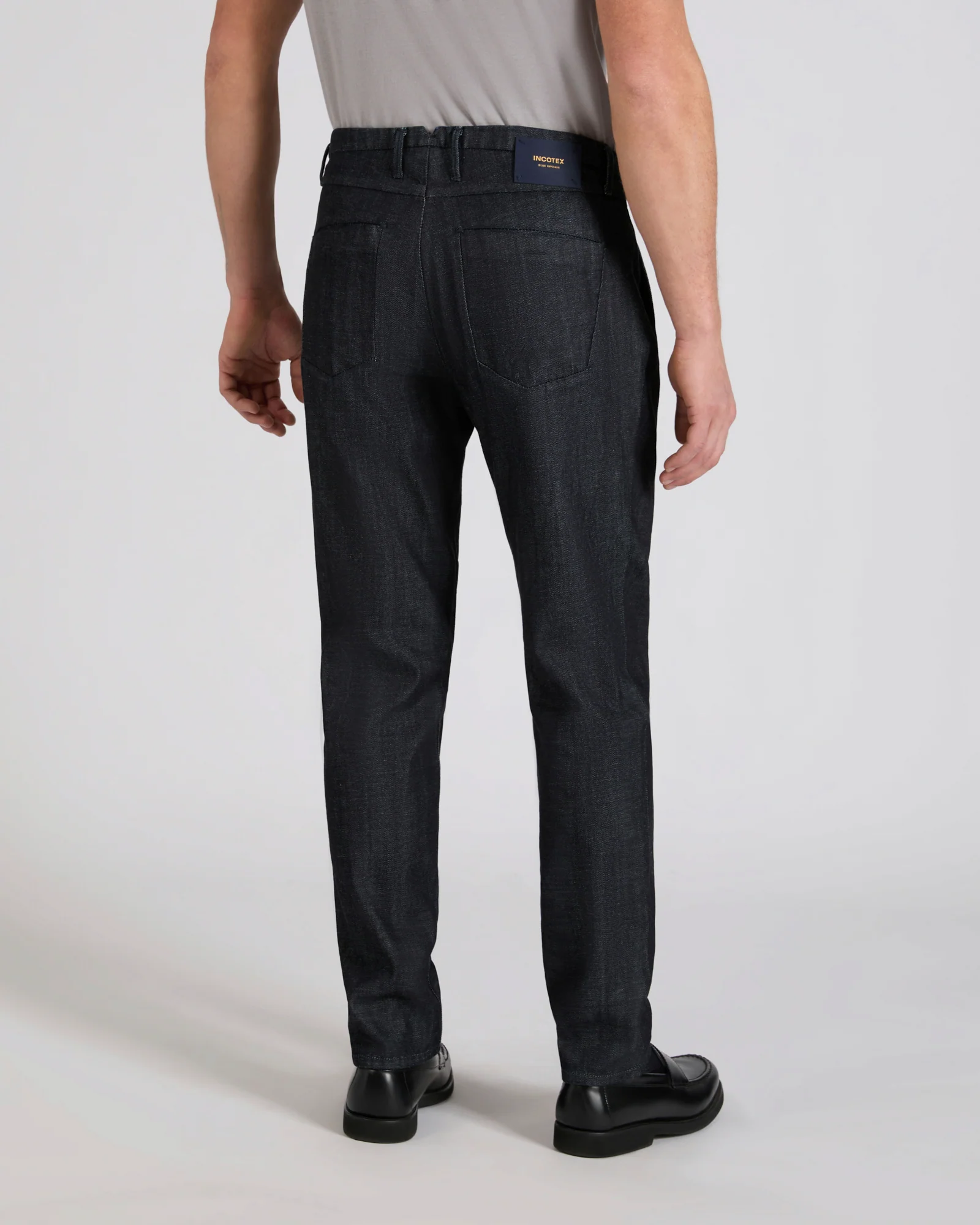 Tapered fit Japanese denim trousers - Image 3