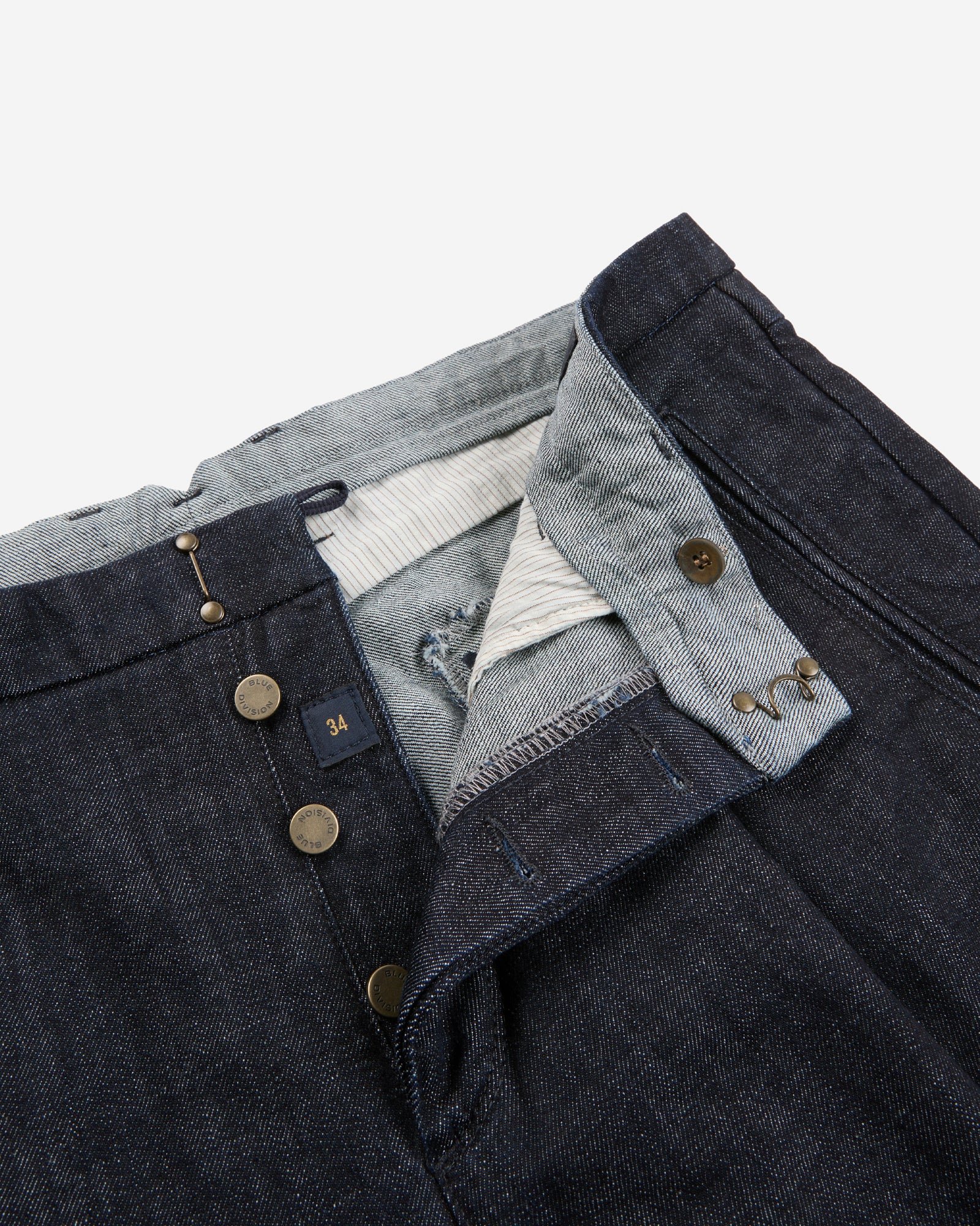 Tapered fit stretch denim trousers - Image 6