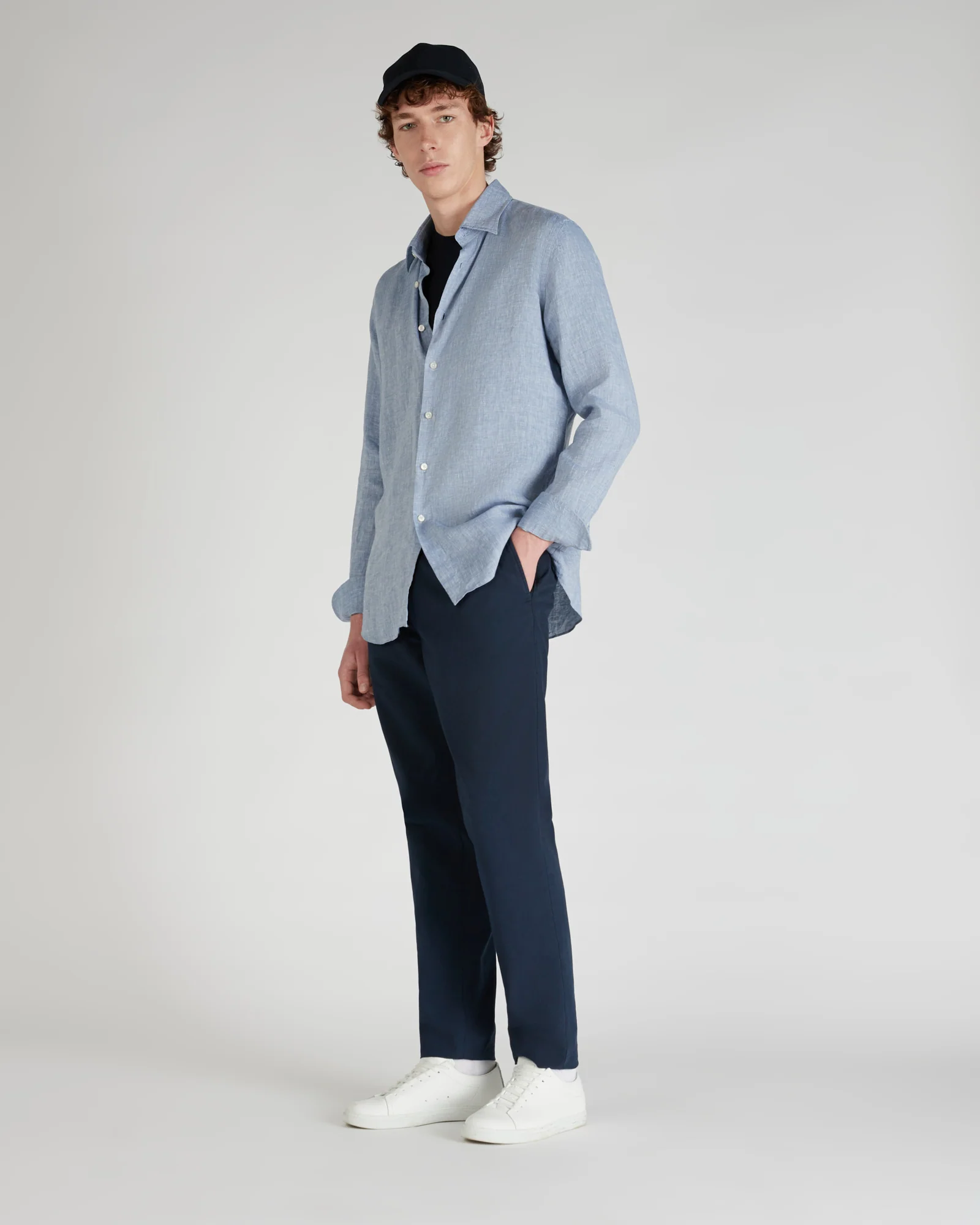 Tapered fit summer satin trousers - Image 5