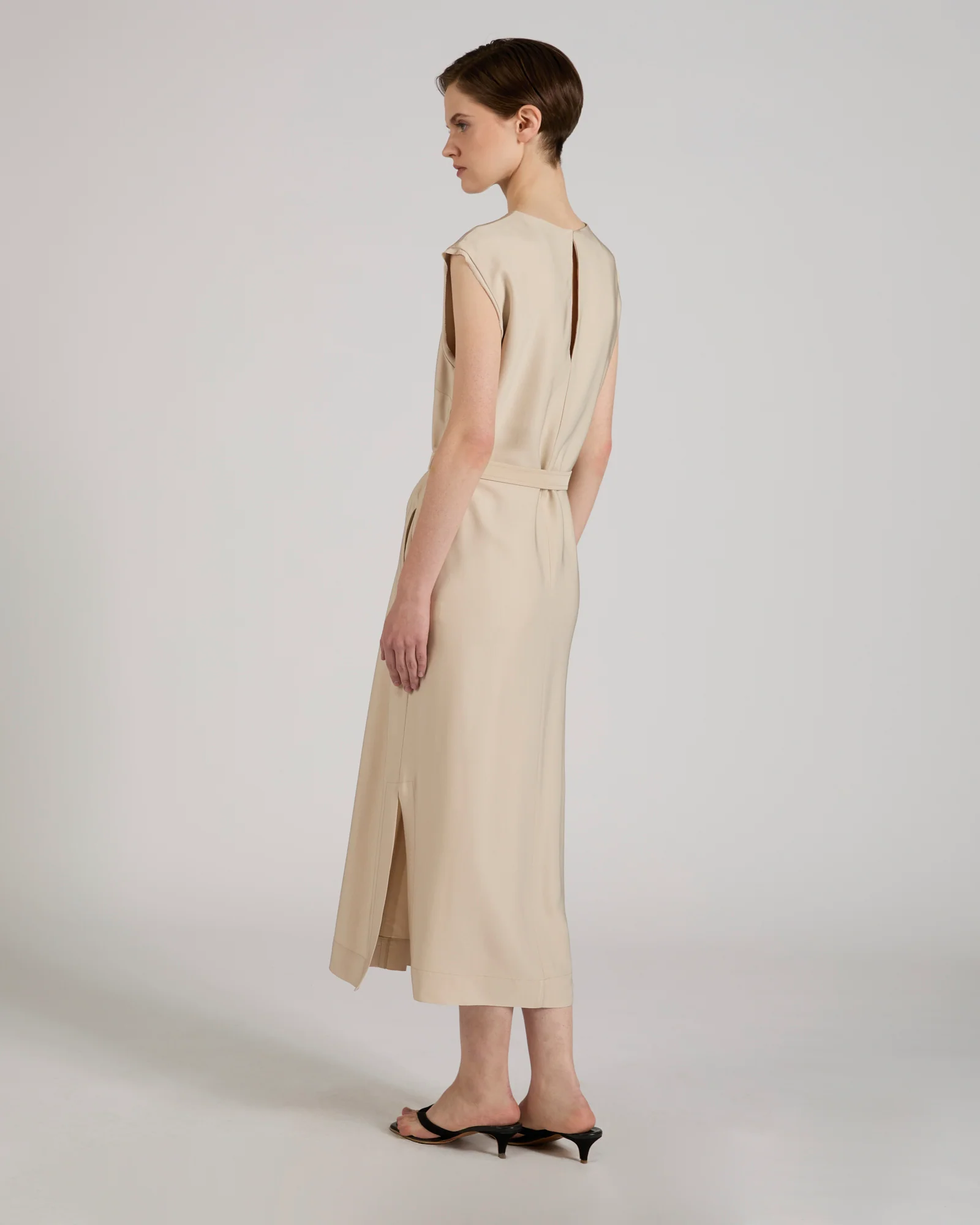 Tunic dress in viscose twill - Image 3