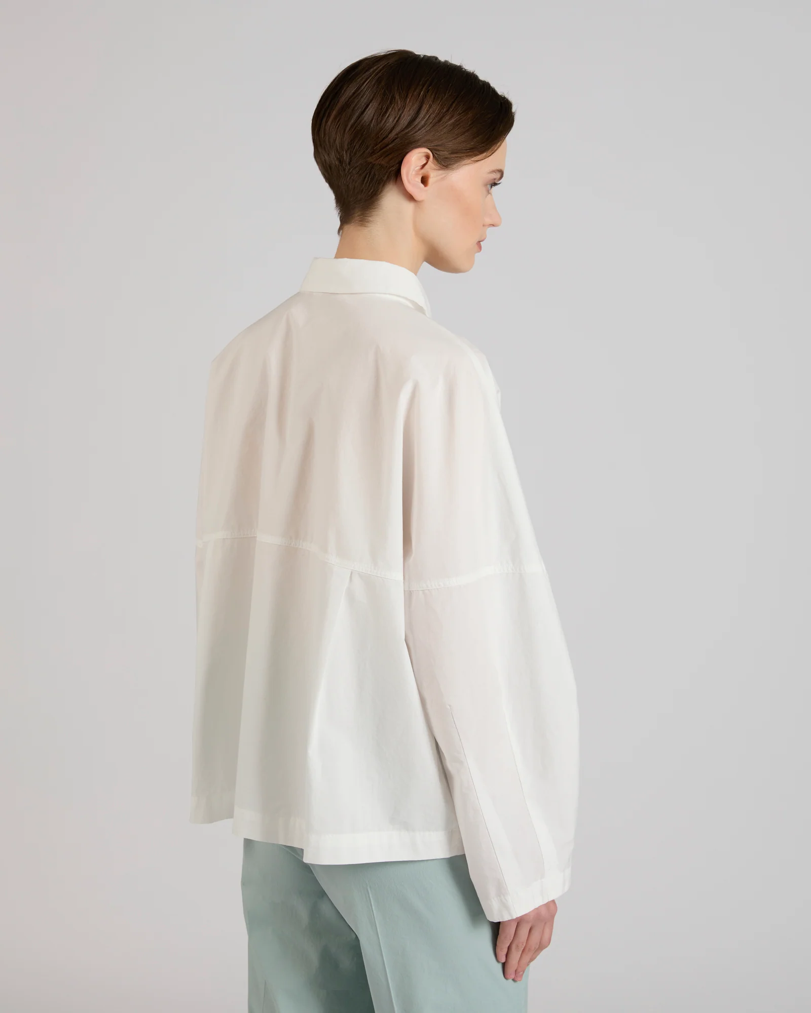 Wide fit cotton poplin shirt - Image 3