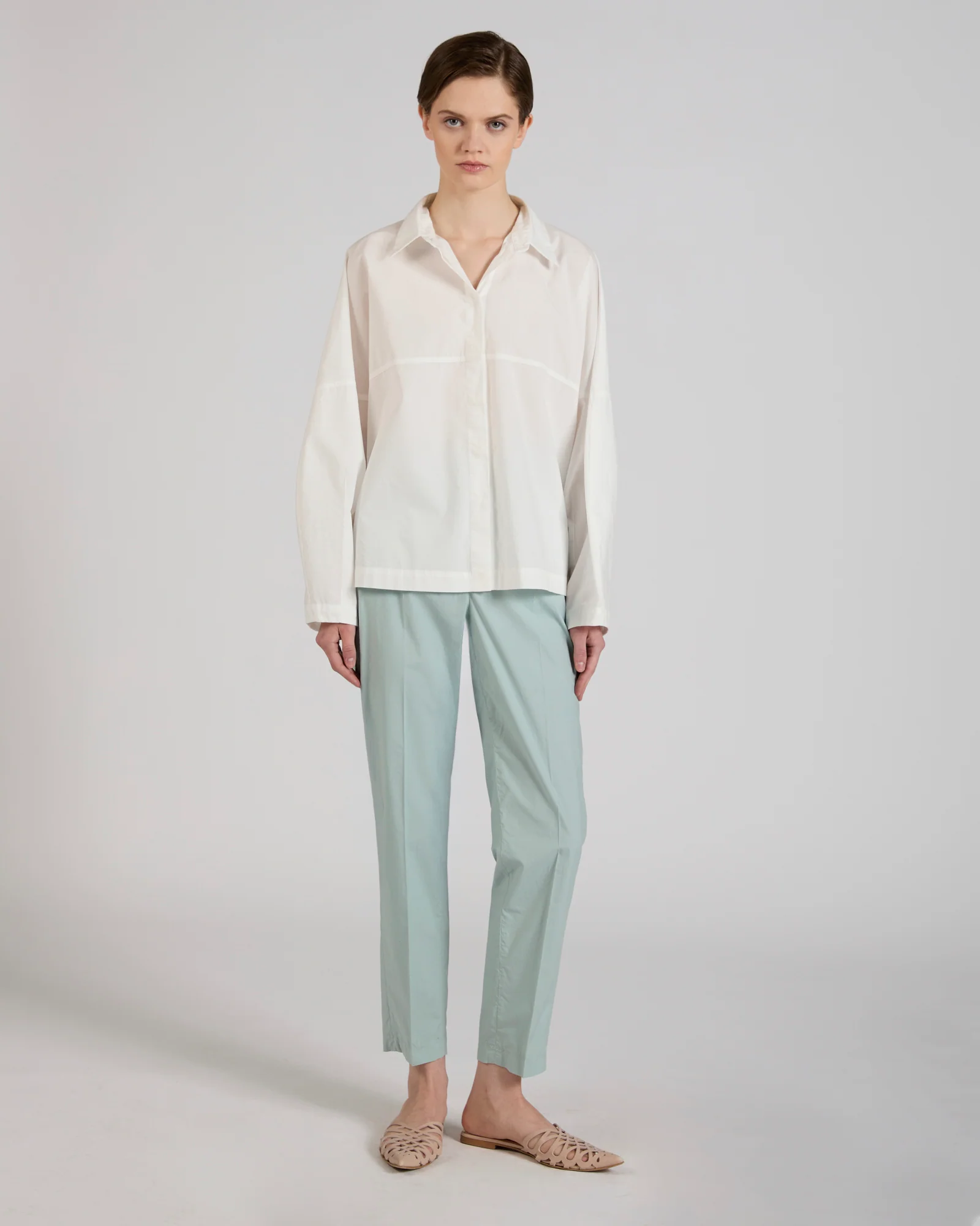 Wide fit cotton poplin shirt - Image 5