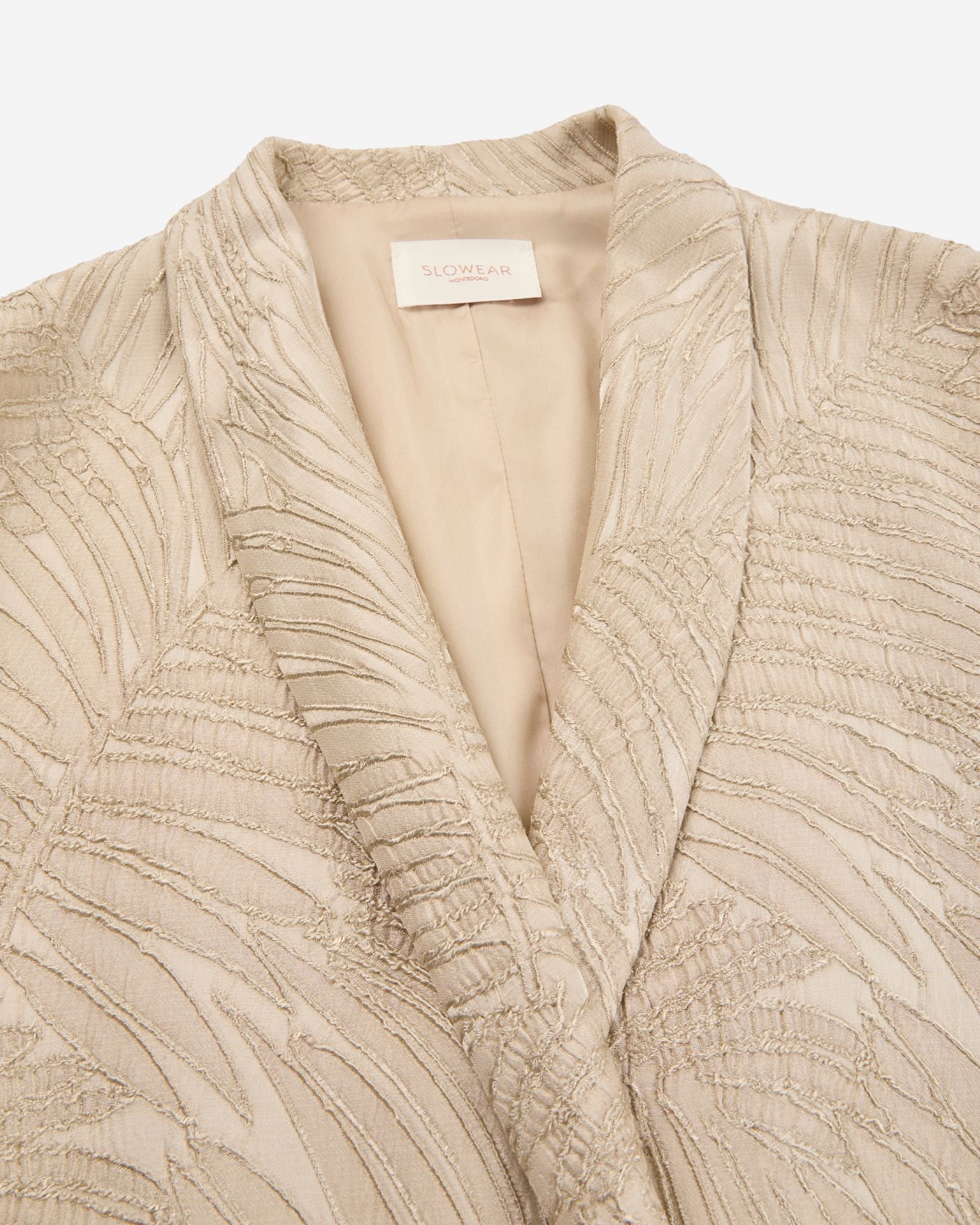 Wide fit jacket in raised viscose jacquard - Image 6