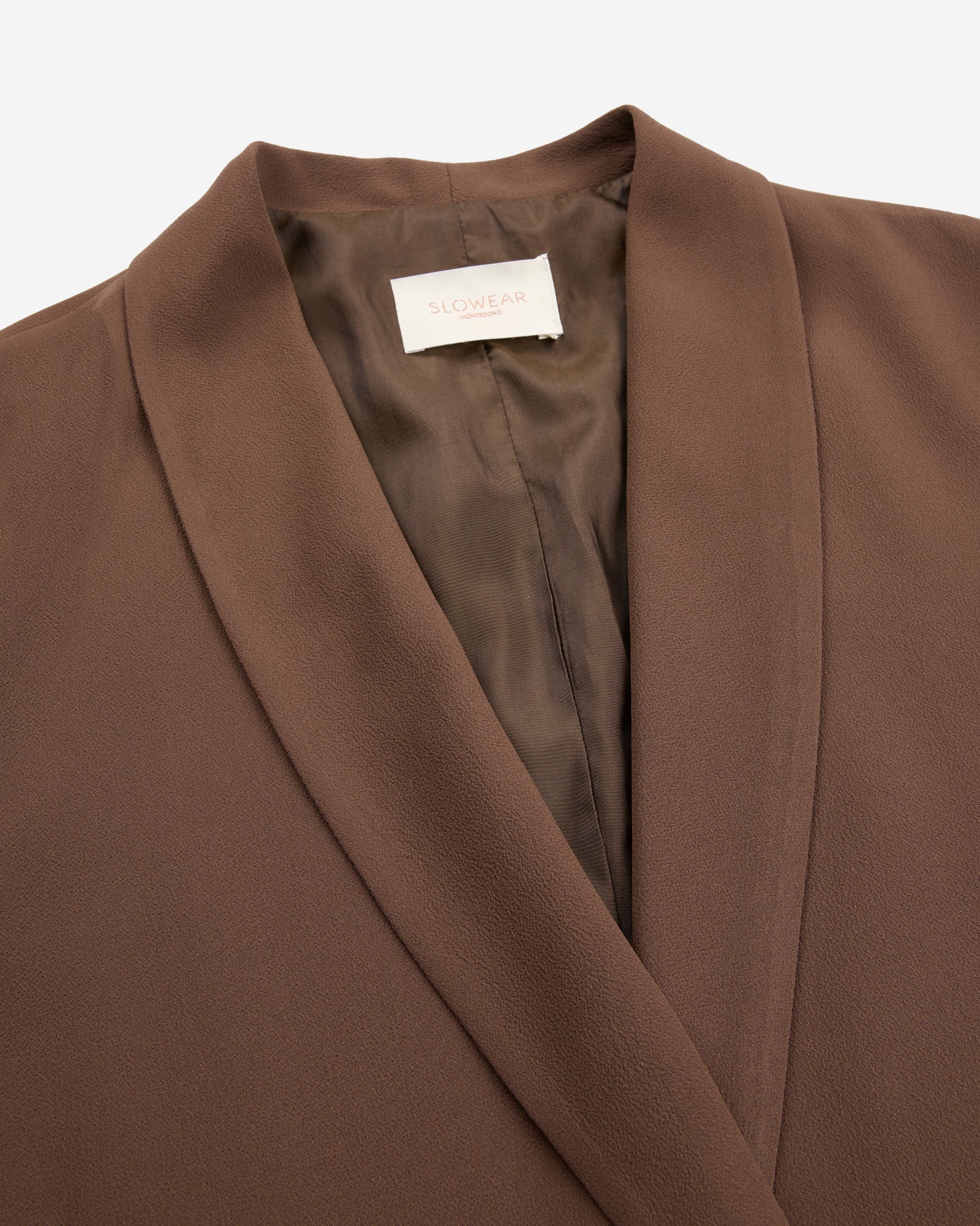 Wide fit jacket in silk-blend crêpe de chine - Image 6