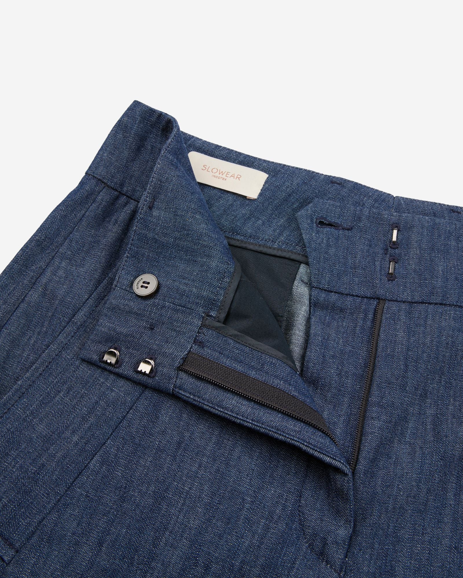 Wide fit trousers in denim - Image 6