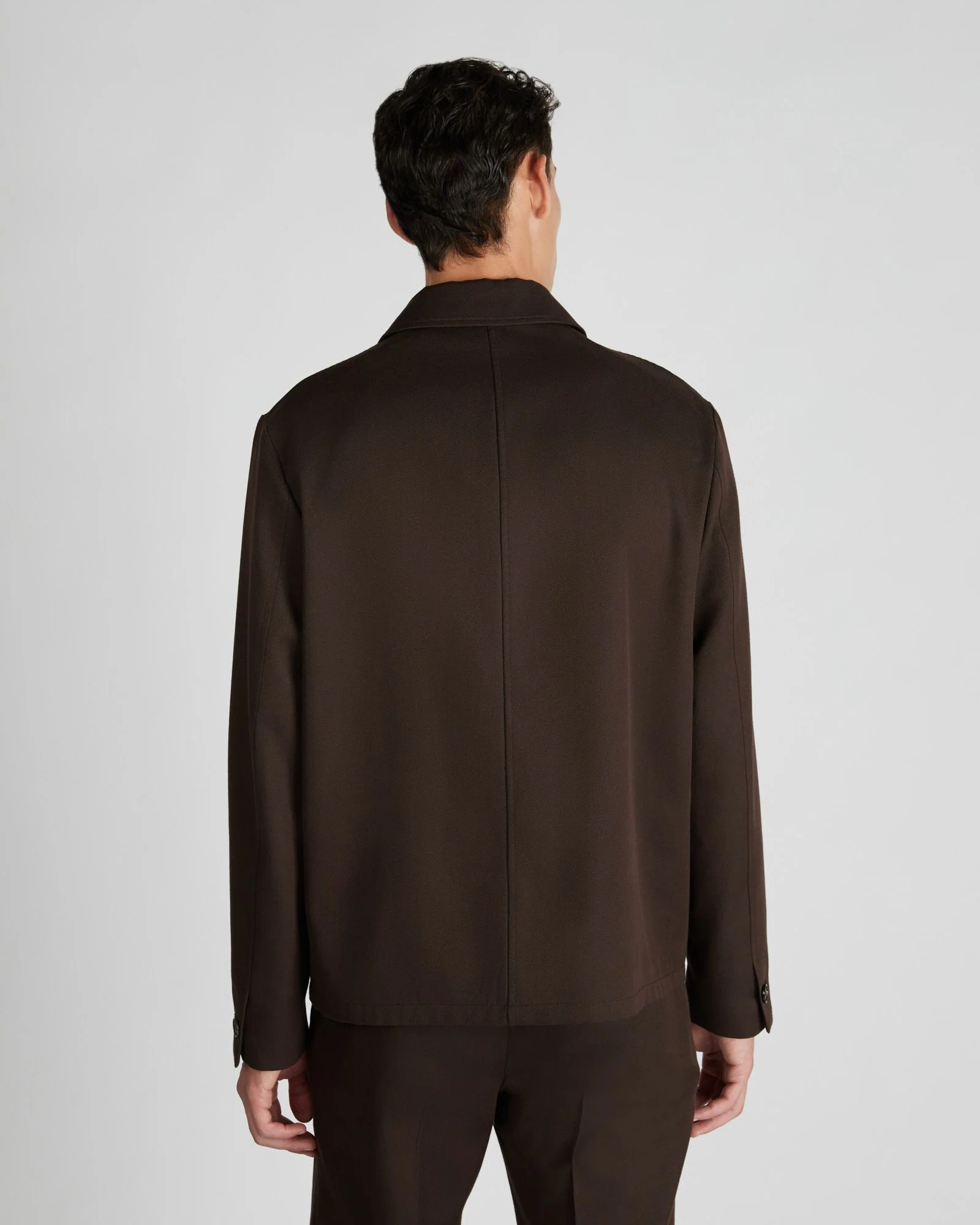 Wool and cotton drill blouson jacket - Image 3