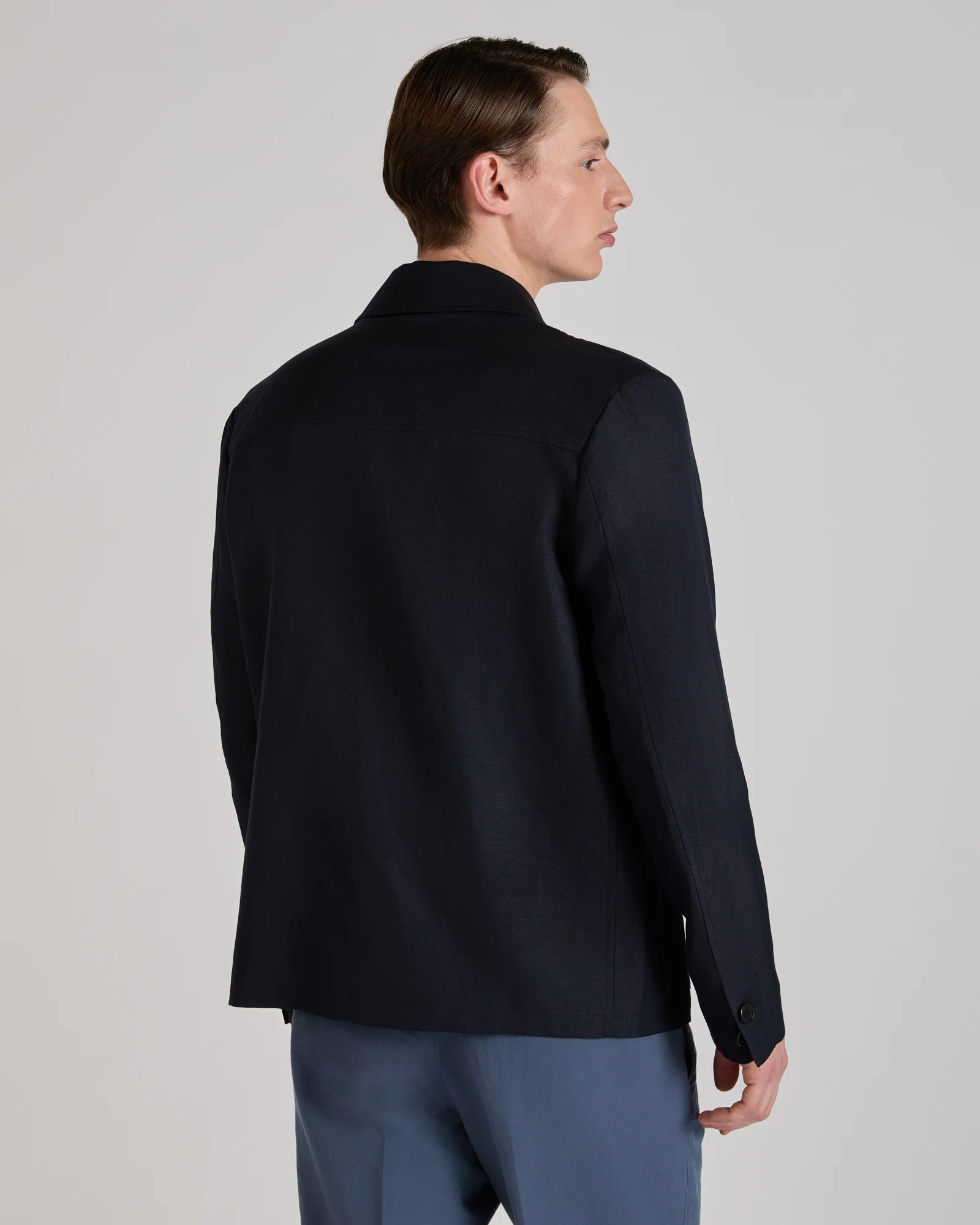 Wool and linen blouson jacket - Image 3