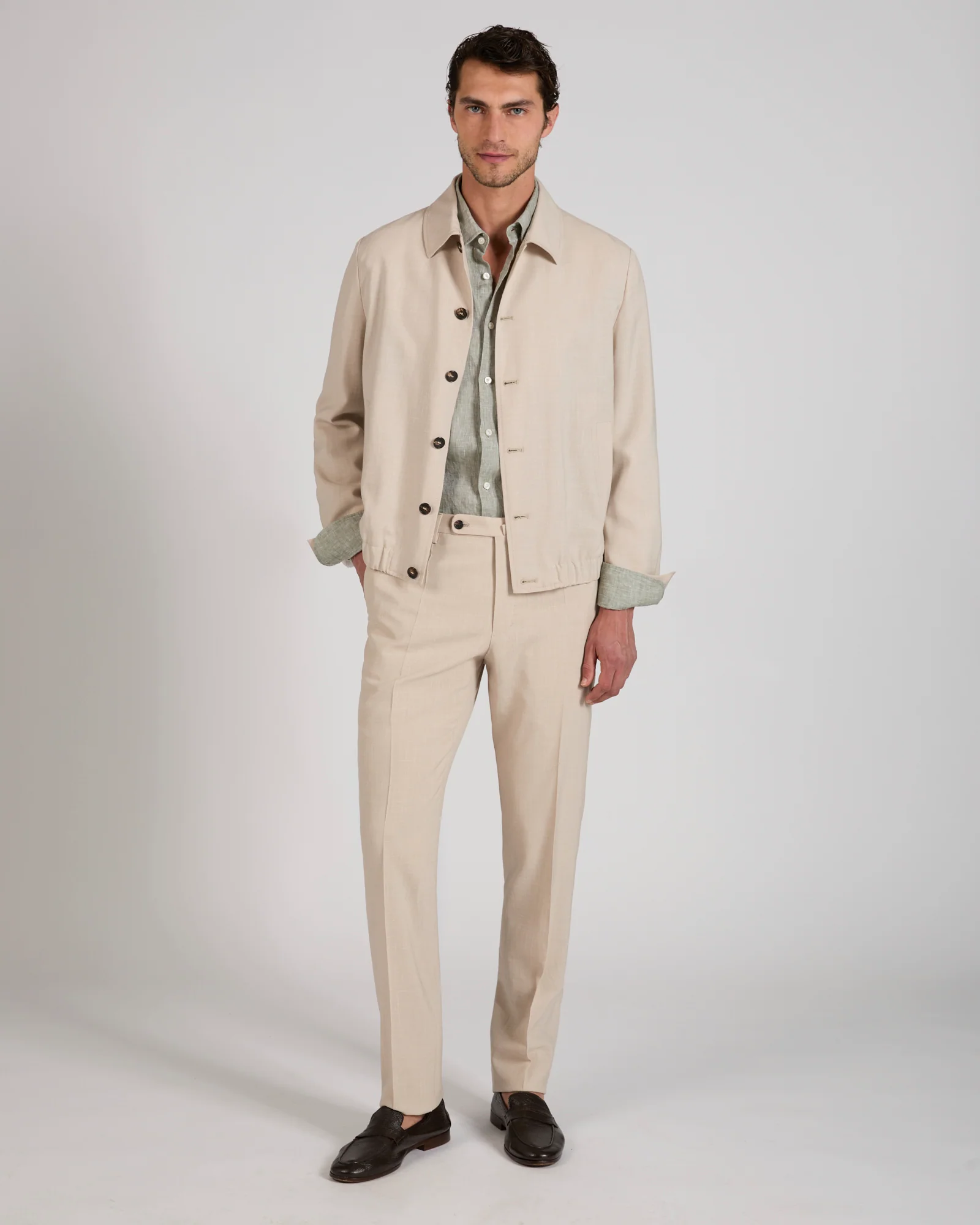Wool, linen and silk blouson jacket - Image 5