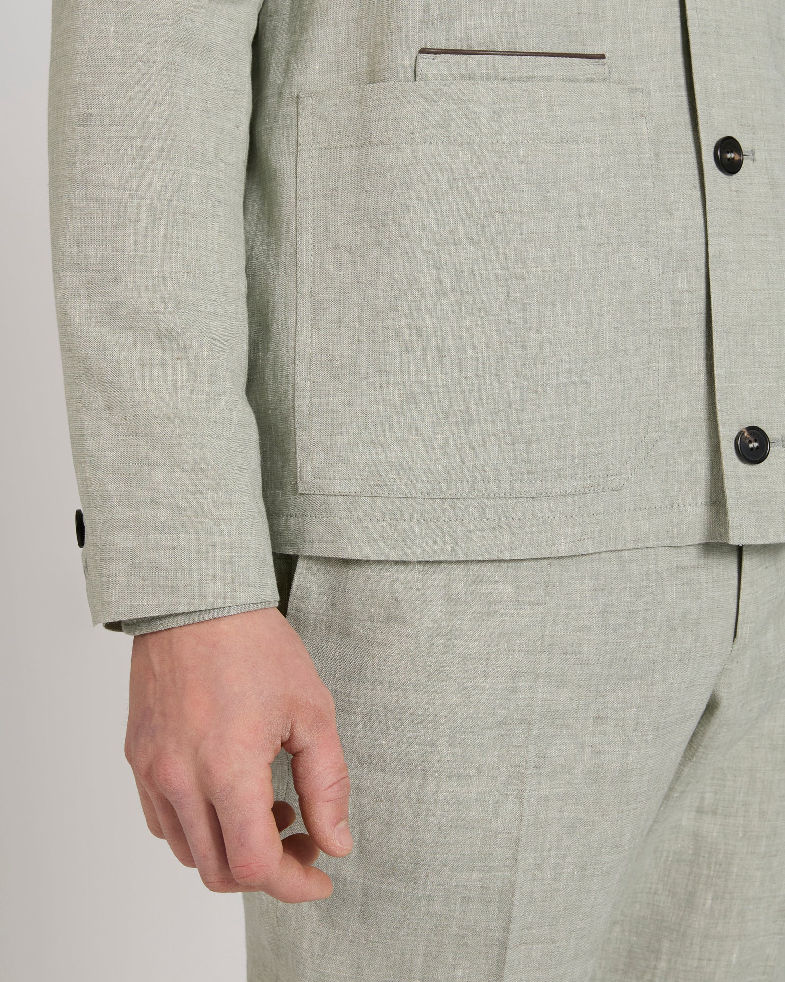 Wool, linen and silk blouson jacket - Image 4