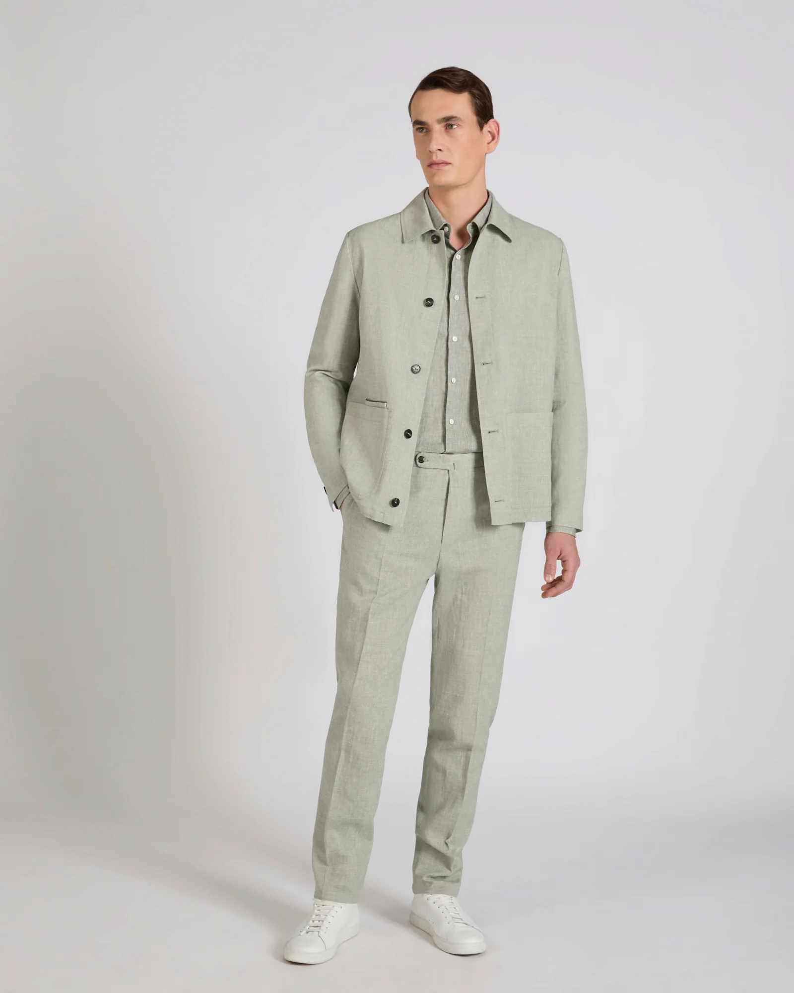 Wool, linen and silk blouson jacket - Image 5